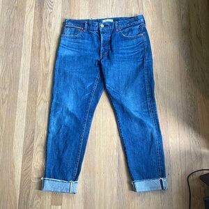 Moussy Vintage Wilbur mid rise straight cuffed jeans, 30